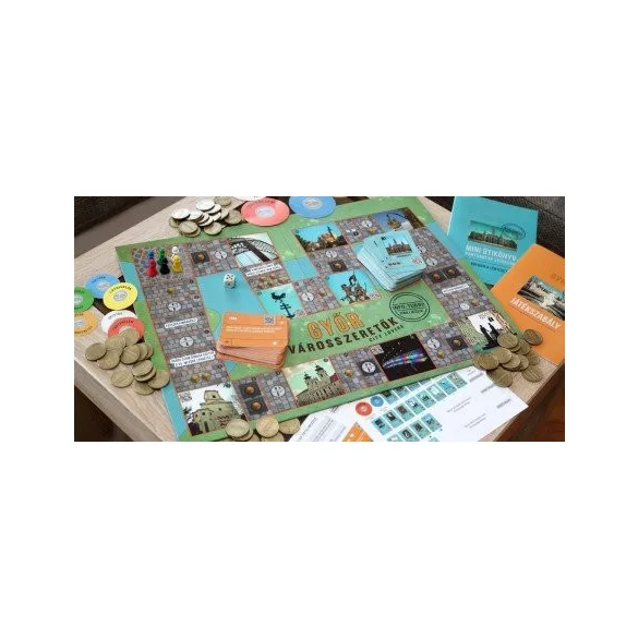 Győr - Városszeretők társasjáték - Get to know Gyor (angol)