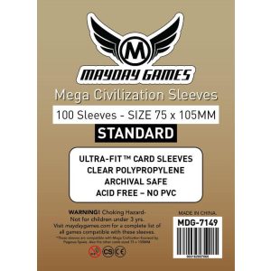 Kártyavédő tok - 75 x 105 mm - 100 darabos (Mayday - MDG-7149)