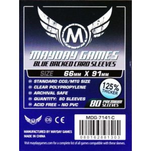 Kártyavédő tok - (80 db) Kék - 66 mm x 91 mm - Mayday Games MDG-7141-C