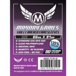 Kártyavédő tok - (80 db) Lila - 66 mm x 91 mm - Mayday Games MDG-7141-G