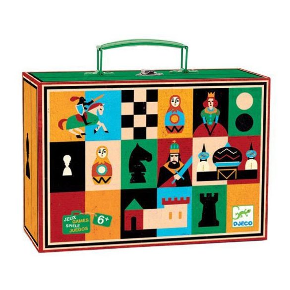 Djeco Chess Checkers sakk készlet gyerekeknek