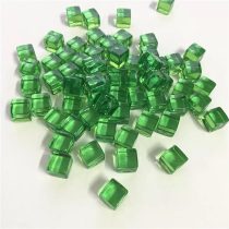   Jelölő token - 8 mm - 50 darabos - átlátszó zöld (kristály kocka)