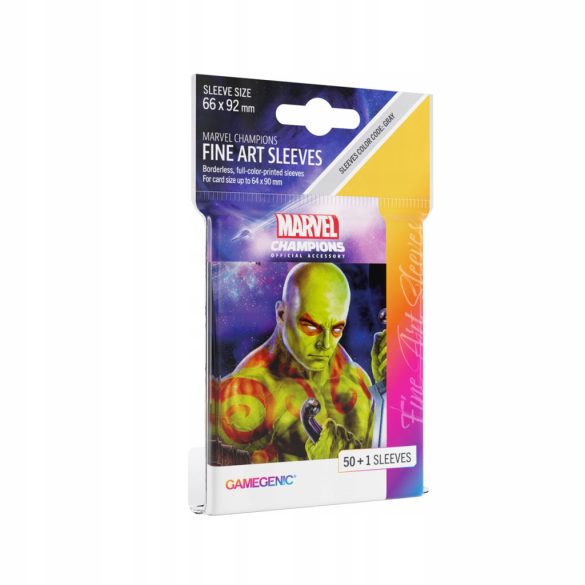 Kártyavédő tok - 66 x 92 mm - 51 darabos - drax (Gamegenic - Marvel Champions FINE ART)