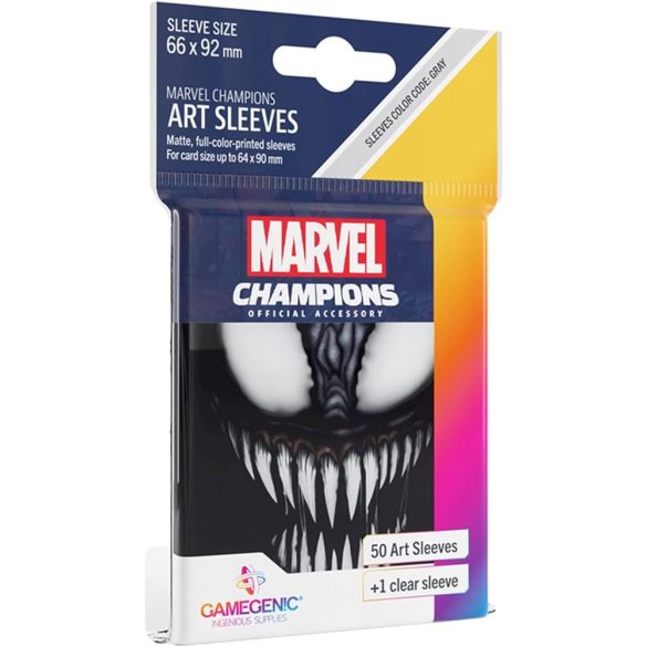 Kártyavédő tok - 66 x 92 mm - 51 darabos - venom (Gamegenic - Marvel Champions)