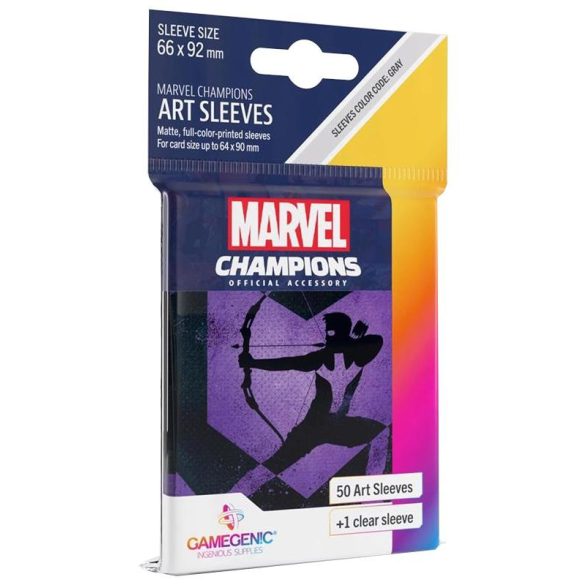 Kártyavédő tok - 66 x 92 mm - 51 darabos - hawkeye (Gamegenic - Marvel Champions)