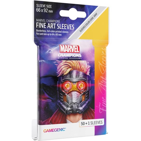 Kártyavédő tok - 66 x 92 mm - 51 darabos - star-lord (Gamegenic - Marvel Champions FINE ART)