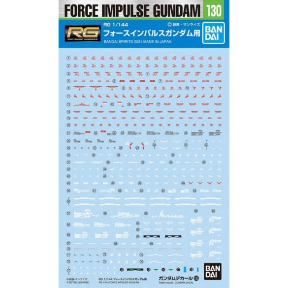 Gundam Decal - Gundam Decal130 RG 1/144 Force Impulse Gundam