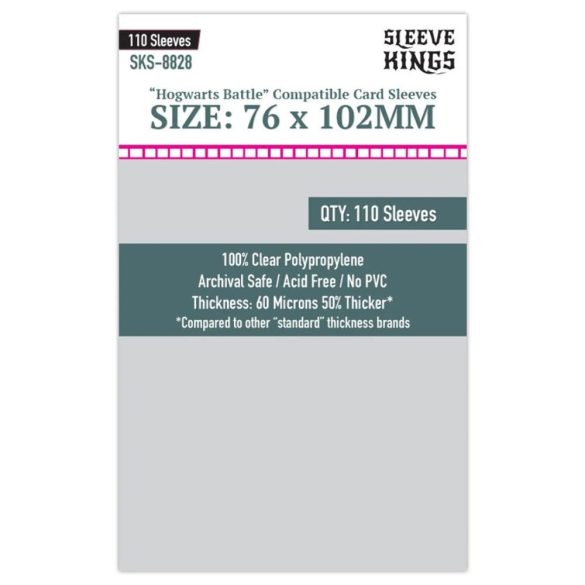 Kártyavédő tok - 76 x 102 mm - 110 darabos (Sleeve Kings)