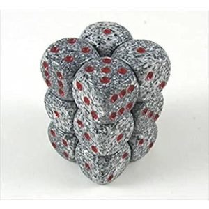 Dobókocka - hat oldalú - 12 darabos - granite (Chessex)