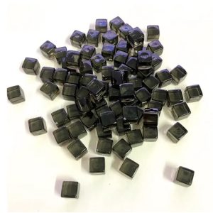 Jelölő token - 8 mm - 50 darabos - átlátszó fekete (kristály kocka)