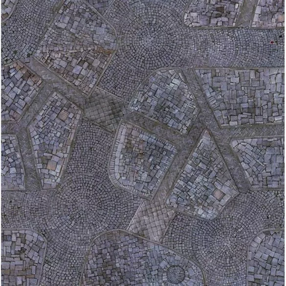 Kraken Wargames Gaming Mat - Cobblestone city 44"x60" 2.0