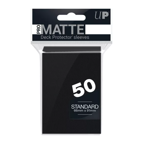 Kártyavédő tok - 66 x 91 mm - 50 darabos - fekete (Ultra Pro, gloss)