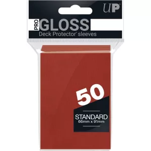 Kártyavédő tok - 66 x 91 mm - 50 darabos - piros (Ultra Pro, gloss)