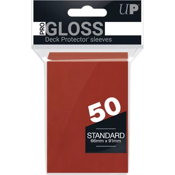 Kártyavédő tok - 66 x 91 mm - 50 darabos - piros (Ultra Pro, gloss)