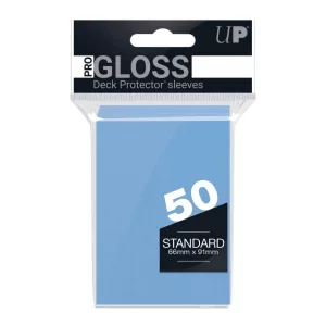 Kártyavédő tok - 66 x 91 mm - 50 darabos - világos kék (Ultra Pro, gloss)