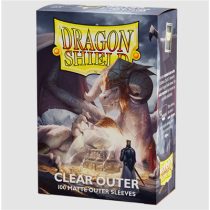 Dragon Shield Standard Size Outer Sleeves - Matte Clear (100 Sleeves)-AT-13002
