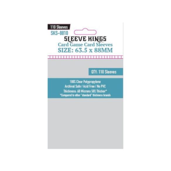 Kártyavédő tok - 63,5 x 88 mm - 110 darabos (Sleeve Kings)