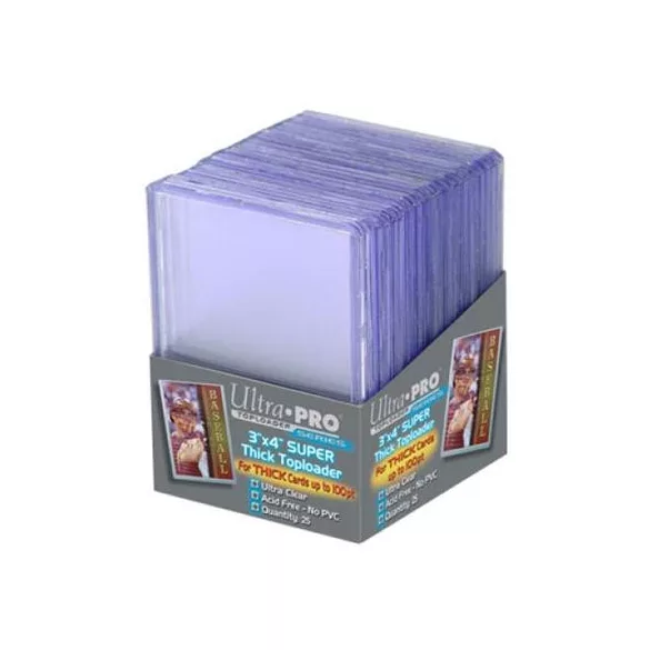 UP - Toploader - 3" X 4" Super Thick 100PT (25 pieces)-81846