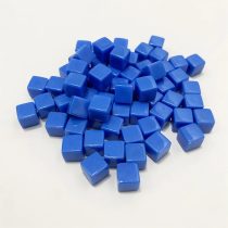   Jelölő token - 8 mm - 50 darabos - víz kék (kristály kocka)