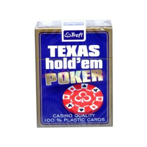 Kártya - Texas Hold'em 100% plaszik póker kártya (1*55 lap) - Kék