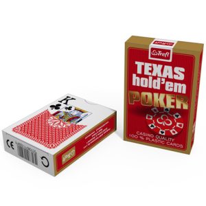 Kártya - Texas Hold'em 100% plaszik póker kártya (1*55 lap) - Piros