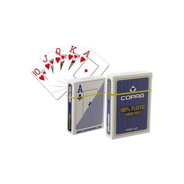 Kártya - COPAG - 100% Póker - plasztik pókerkártya, kék vagy piros