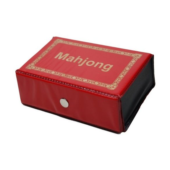 Mahjong piros műanyag dobozban