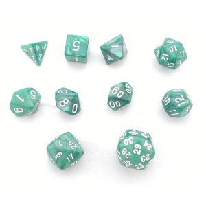 Dobókocka szett - 10 darabos - orkzöld