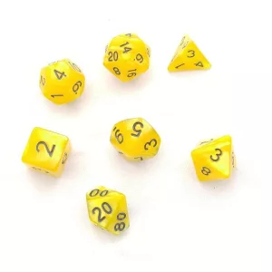 Dobókocka szett - 7 darabos - naparany