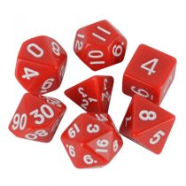 Dobókocka szett - 7 darabos - lávapiros