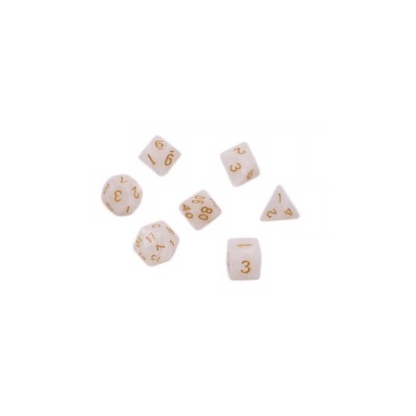 Dobókocka szett - márványfehér (7 darabos)