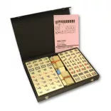 Mah-jong szett fekete vinyl kofferben