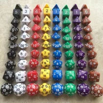 Dobókocka szett - 10 darabos - fehér