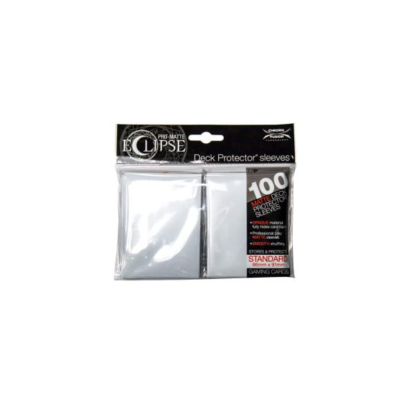 Kártyavédő tok - 66 x 91 mm - 100 darabos - fehér hátlap (Ultra Pro Eclipse)