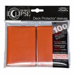   Kártyavédő tok - 66 x 91 mm - 100 darabos - narancssárga hátlap (Ultra Pro Eclipse)