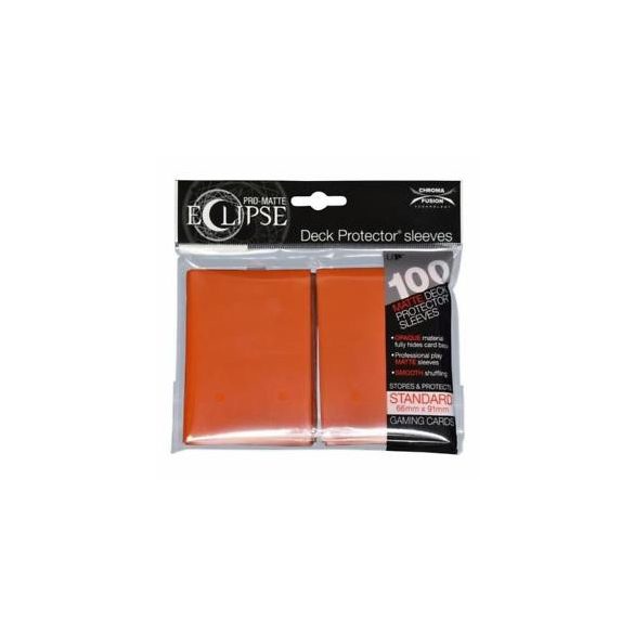 Kártyavédő tok - 66 x 91 mm - 100 darabos - narancssárga hátlap (Ultra Pro Eclipse)