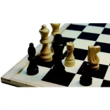 Sakkfigura készlet (fa, súlyozatlan, 77 mm)