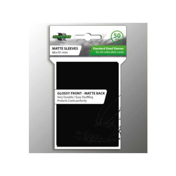 Blackfire standard fekete kártyavédő - 66 mm x 91 mm (50 db)