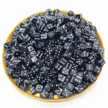 Dobókocka szett - 4 mm - 100 darabos - fekete