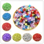 Dobókocka szett - 4 mm - 100 darabos - piros