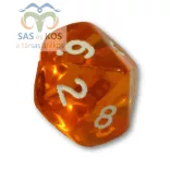 Dobókocka - tíz oldalú (Chessex - számokkal)