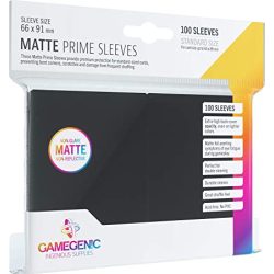   Gamegenic Matte Prime Sleeves - 66 mm x 91 mm - Fekete (100 db)