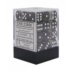 Dobókocka - hat oldalú - 12 darabos - szürke (Chessex)