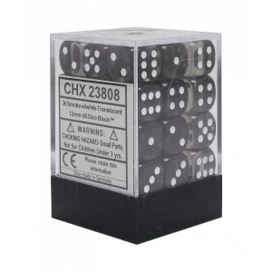 Dobókocka - hat oldalú - 12 darabos - szürke (Chessex)