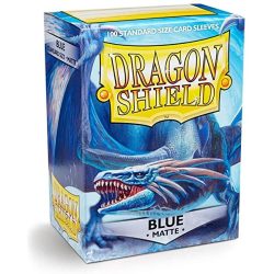   Kártyavédő tok - 63 x 88 mm - 100 darabos - blue matte (Dragon Shield)