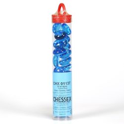   Jelölő token - 40 darabos - crystal aqua (Chessex - Gaming Glass Stones in Tube)