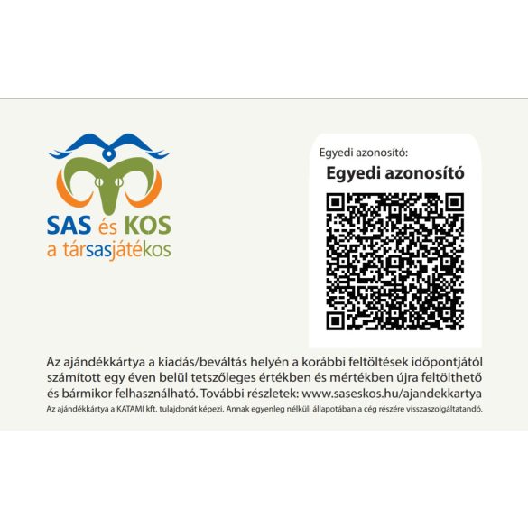 Ajándék utalvány - ajándék kártya 10.000 Ft értékben